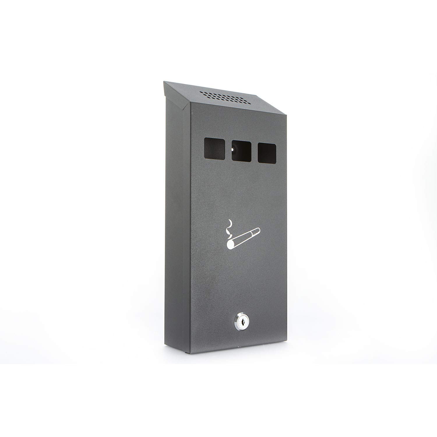 Sterling CIG1BK 147 x 323 x 60mm Powder Coated Cigarette Bin Black