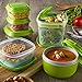 Fit & Fresh - Fresh Selects 17-Piece Reusable Container Set, Soup, Salad and Sandwich Lunch Kit with Removable Ice Packs, Portion Control, BPA-Free, Microwave/Dishwasher Safe