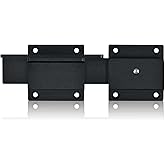 Steinwhale 1Pack Flip Gate Latch Lock with Padlock Hole, 3.5mm Aluminum Alloy Door Latch for Outdoor Wooden Fence, Swing Open