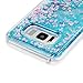 Galaxy S8 Plus Case, YOKIRIN Clear Flexible Silicone Phone Cover Pink Glitter Shiny Liquid Sand Shockproof Protective Case for Samsung Galaxy S8 Plus with One Touch Pen & One Dust Plug, Blue