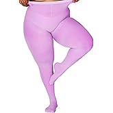 DancMolly Plus Size Tights for Women, Control Top Semi Opaque Nylon Pantyhose High Waist
