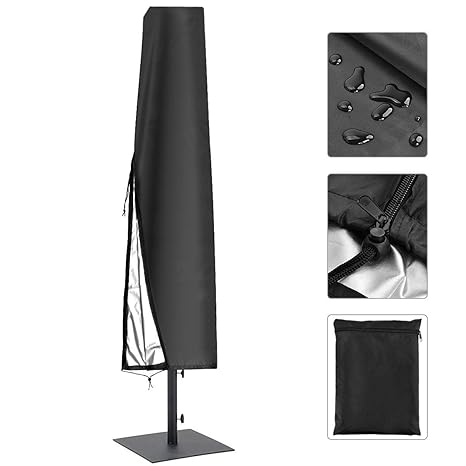 SanGlory Sonnenschirm Schutzhülle 420D Universal-Hülle für Ø 300cm Standschirm und Gartenschirme,Outdoor Abdeckung für Sonnen