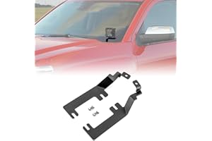 WeiSen Hood Hinge Ditch Light Mounting Brackets for 3 Inch Offroad LED Pod Work Light Compatible with Chevy Silverado 2500HD 3500HD 2015-2019, Fit GMC Sierra 2500HD 3500HD 2015-2019