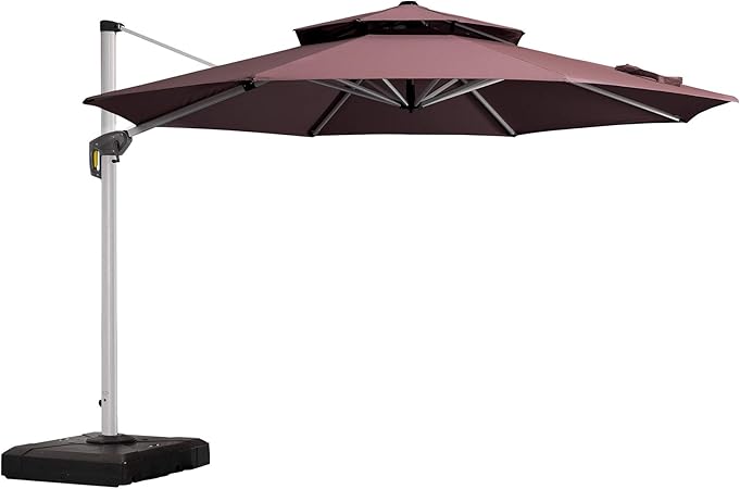 purple leaf cantilever umbrella