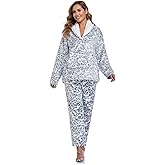 RONGTAI Pajamas Set For Women Soft Comfy Fuzzy Pjs Pullover Pants Loose Plush Warm 2 Piece Sleepwear Womens For Winter