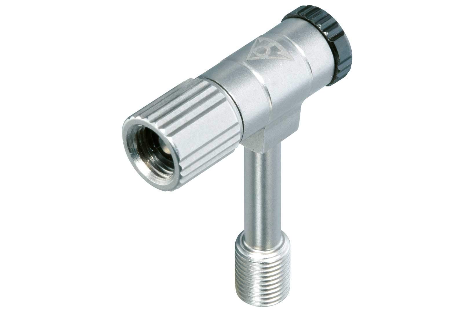 Topeak Pressure Rite Shock Adapter, Schrader,Silver