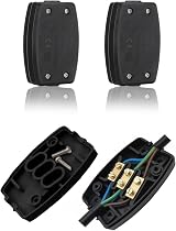 TRLREQ 2Pcs 3 Terminal Electrical Junction Box 13A 250V Black