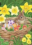 Easter Egg Basket Garden Flag Bunny Holiday Eggs 12.5" x 18" Briarwood Lane