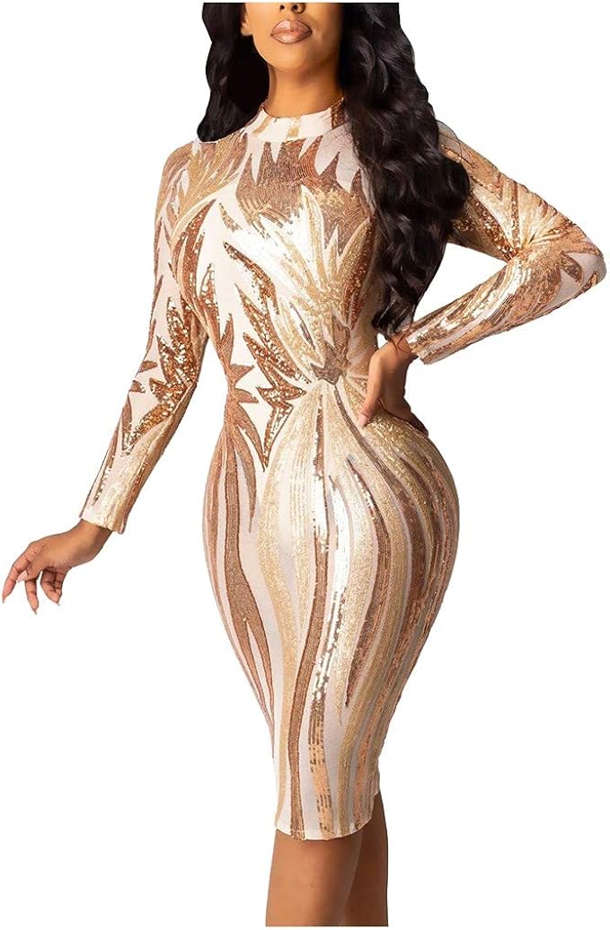 tan evening dress