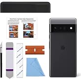 GREEN FUSION Compatible with Pixel 6 Pro Upper Back Glass Cover Replacement, Pixel 6 Pro Top Back Glass for All Carriers, Includes Repair Tools &amp; Instruction, Stormy Black