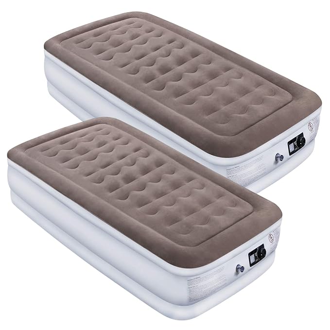 Etekcity Twin Size Air Mattress with Builtin Pump, Double Height Blow