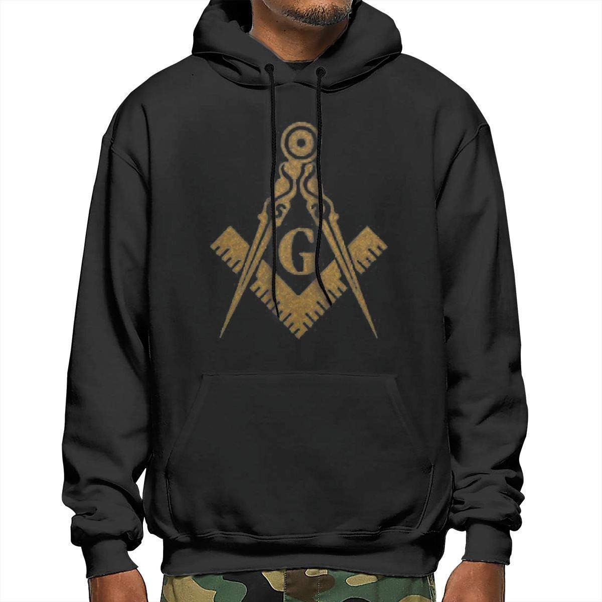 Masonic-Square Men's Polyester Hoodie Pocket Sweater Jackets