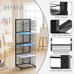 MOOFI Art Drying Rack with 36 Removable Shelves and