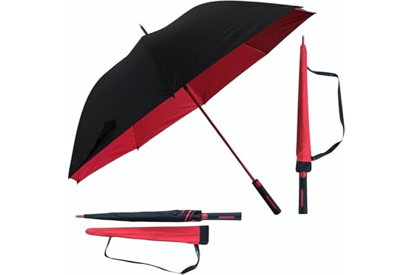 Guarda Chuva Automático Grande | Reforçado, Hiper Repelente à Água, Fibra de Vidro UltraFlex | Tecido Resistente, Proteção UV 100%, Resistente ao Vento | Perfeito para Chuva e Sol