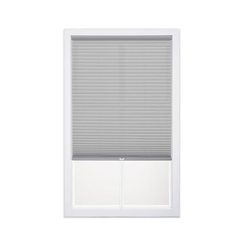 DEZ FURNISHINGS Cordless 1" Light Filtering Cellular Shade, 58.5"W x 48"H, Gray Cloud