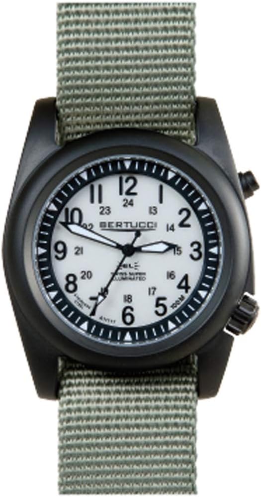 BertucciA-2SEL 22029 Mens Defender Drab Nylon Band Gray Japan Quartz Dial Watch