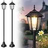 Eyrosa 66" Metal Solar Lamp Post Light 50 Lumens, 2