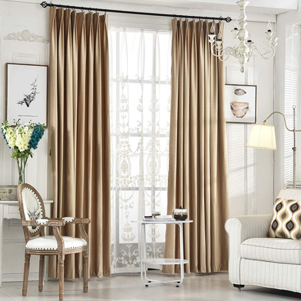 135 245cm Beige 2 Stuck B H Wylyd Verdunkelungsvorhange Schlafzimmer Wohnzimmer Vorhange Baumwoll Samt