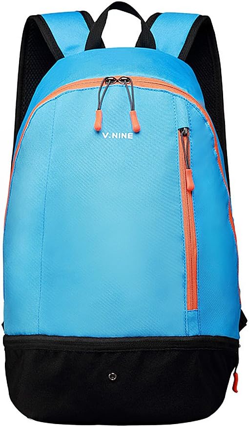 Esilife Sports Backpack, Gym Rucksack, Travel Bag with Shoes Compartment, Lightweight, Waterproof, 20L, Light Blue