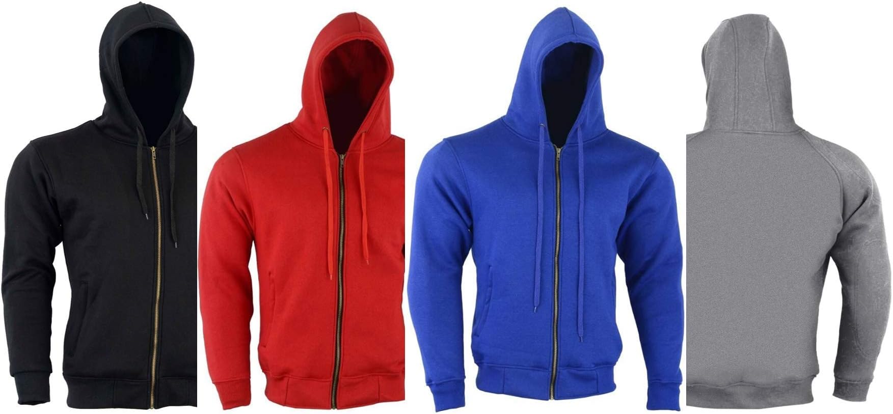 Motorcycle Armoured Hoody Casual Fully Kevlar Lined Fleece Hoodie Protection | Colours