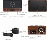 ANJANK Bedside Wooden FM Radio Alarm Clock with Wireless Charger 5W-10W view 8