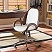 Baxton Studio Didier Office Chair, Walnut/White