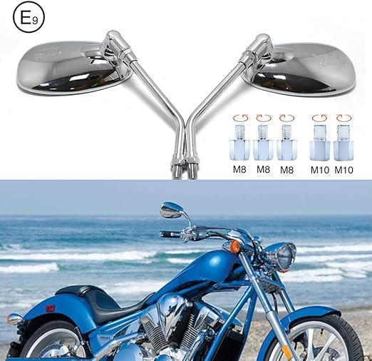 HYRHEV Motorrad Rückspiegel Set Für Yamaha FJR1300 - Aluminium Schwarz