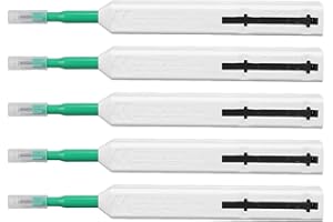 WALFRONT 5Pcs SC ST FC Cleaner Fiber Optic Connector Cleaner Pen One Click Fiber Cleaning for 2.5mm Ferrules Over 800 Clean T