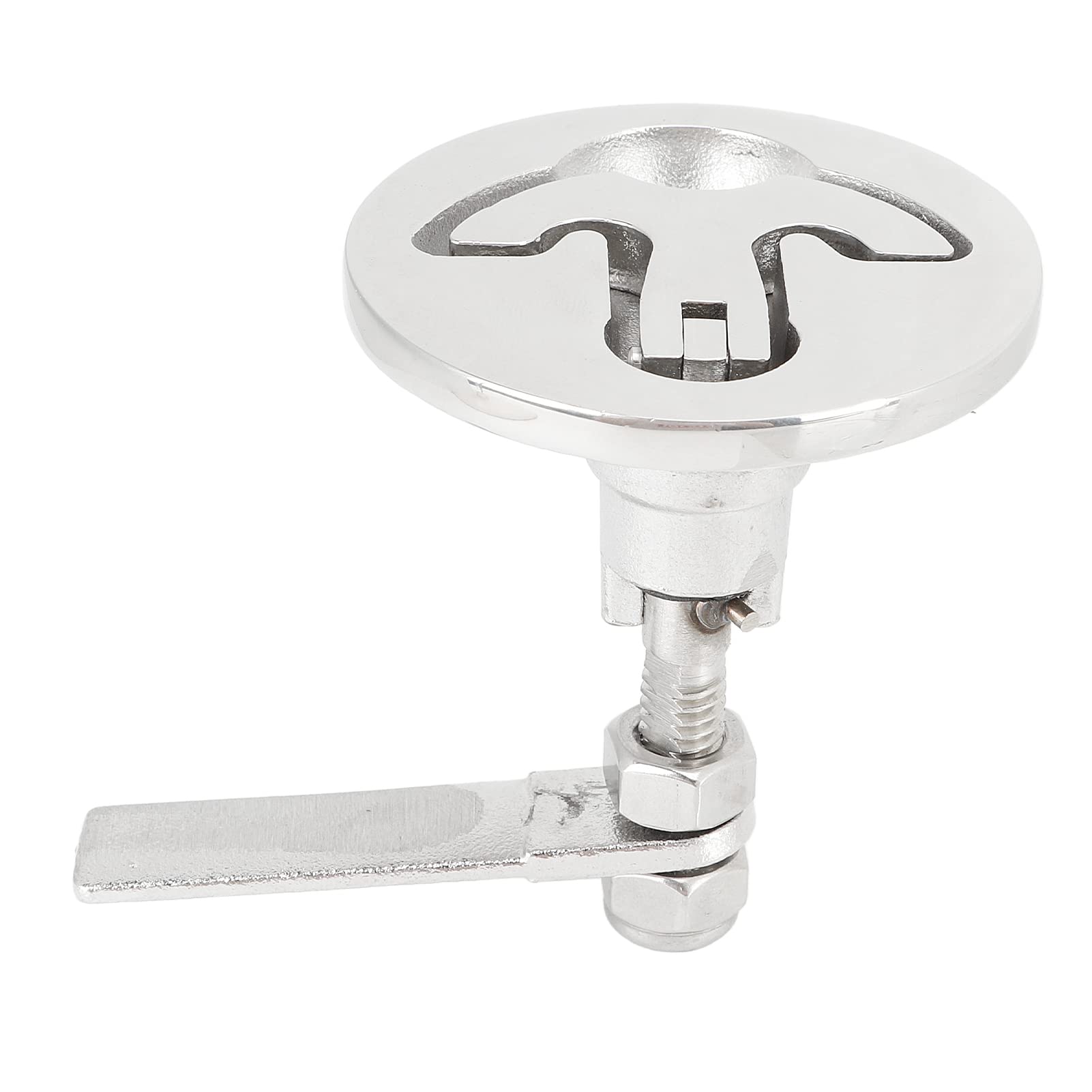 Boat Hatch Latch with Back Plate 62mm 316 Stainless Steel Silver Flush Pull Cam Lock for Marine Use Boat/Yacht Series Ship/Yacht Parts