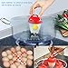 Egg Cooker LQQBSTORAGE Non Stick Silicone Egg Poachers As Seen On TV Egglettes Egg Cups For Hard Soft Boiled Eggs without the Shell (6 Packs)-Red