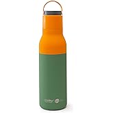 Metro Water Bottle, Double Lined Insulated Water Bottle with Pop-Up Straw and Handle, Keeps Drinks Cold for 24hrs Sleek Durable Design for Stylish Hydration 22oz/650ml, BPA Free