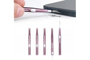 5Pcs Charging Port Cleaning kit,Charging Cleaning Brush Tool Anti Clogging Mini Brush and Hook Lightning Port Cleaner Plug Cl