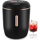 KUMIO Ice Maker Countertop, Retro Design Bullet Clear Ice 10pcs in 8Mins, 33Lbs/Day, 2.5Qt Water Reservoir & 2 Ice Size (S/L)