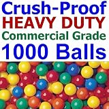 1000 pcs Commercial Grade Heavy Duty Crush-Proof Plastic Ball Pit Balls in Bright Colors - Jumbo 3" Phthalate Free BPA Free Non-PVC Non-Recycled Non-Toxic