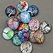 Carykon 25 PCS Glass Dome Cabochons Half Round Flat Backed Tree of Life, 25mm Diameter, Random Color