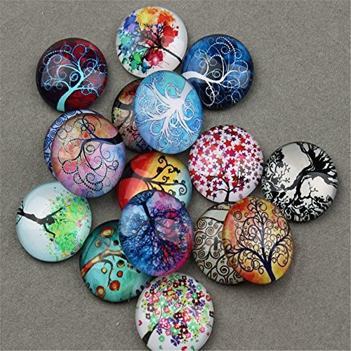 6 Carykon+Cabochons+Backed+Diameter+Random