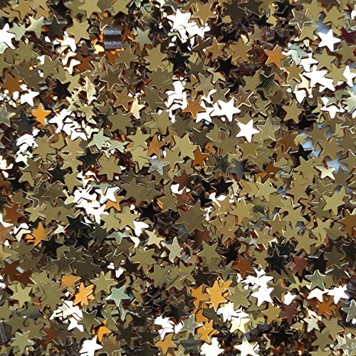 Gold Star Sequin 6mm (1/4") Confetti Glitter No hole Metallic Embellishment Costume Craft