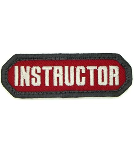 Patch Brodé Tactique Instructor Large XL 10x4 Pouces - Pour équipement Militaire, Airsoft, Collection (crochet Au Dos)