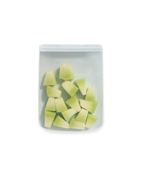 W&P Porter Silicone Reusable Storage Bag, Sandwich (46oz Flat), Mint, Food Storage Container, Microwave and Dishwasher Safe, Easy Cleaning