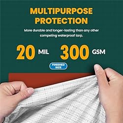 Tarp Cover White Heavy Duty 20 Mill Thick