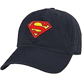 Popfunk Official Superman S-Shield Logo Dad Hat - The U18 Adjustable Relaxed-Fit Cap - Unisex for Men and Women, Navy