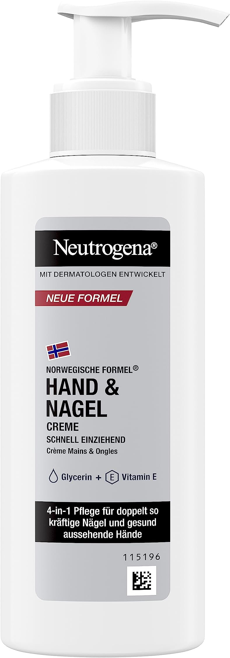 Neutrogena Hand & Nail Cream 150ml Fast Absorbing Glycerine Vitamin E