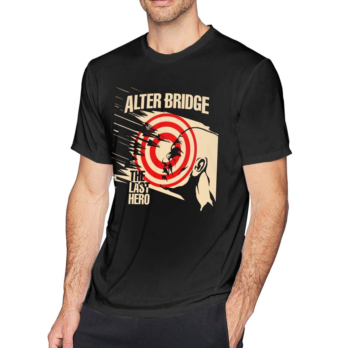 Fengyuqi Alter Bridge Mans Classic Short Sleeve Athletic Cool Running Black T Shirt