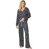 PJ Salvage womens [Amazon Exclusive] Cloud Jersey Open-bottom Pajama 2-piece Pj Set