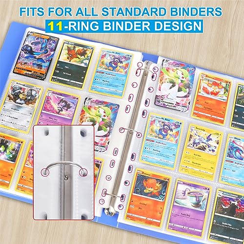 ABLY 540 Pockets DoubleSided Trading Card Pages Sleeves 9Pocket Clear