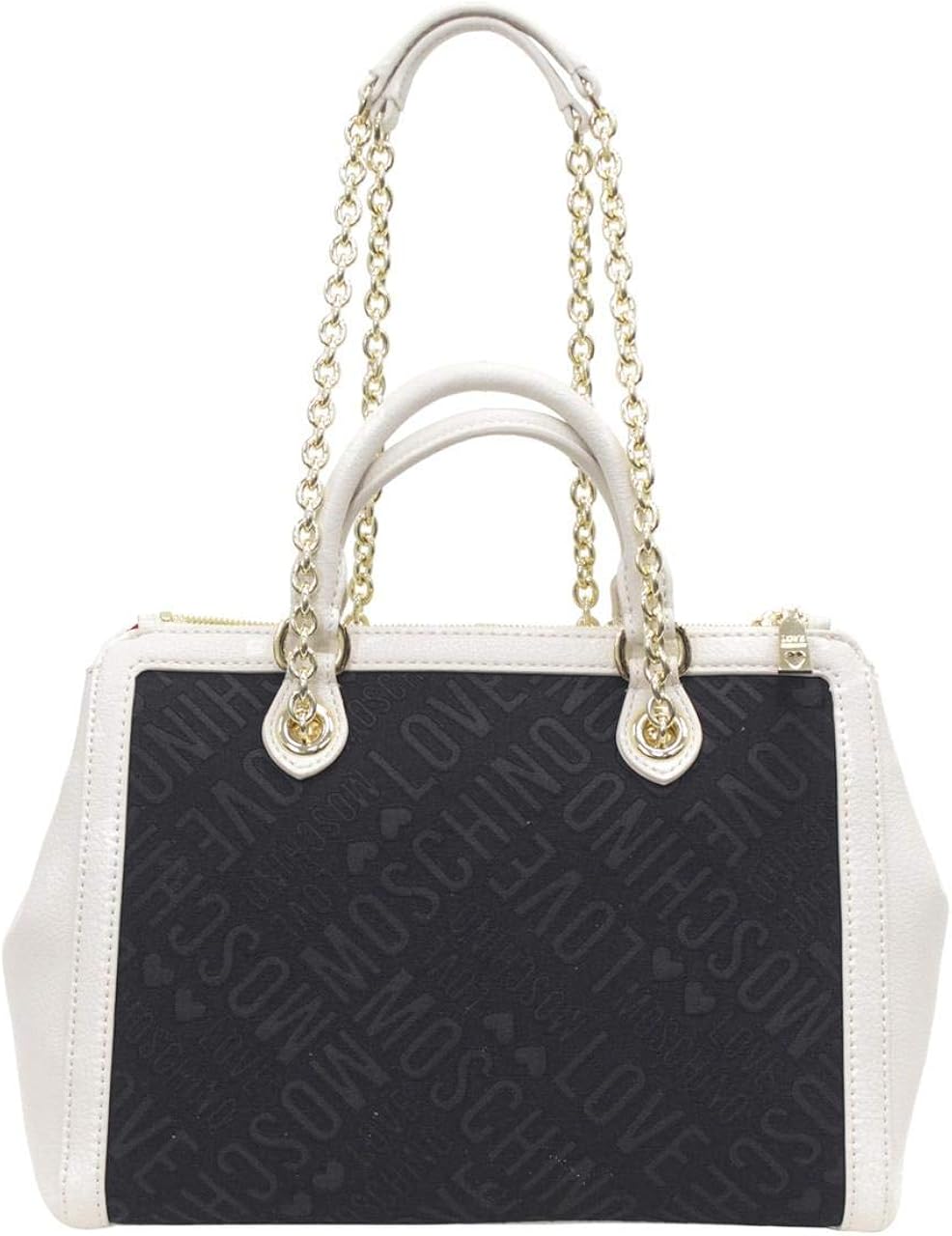 Love Moschino Womens Heart Patch Satchel Handbag