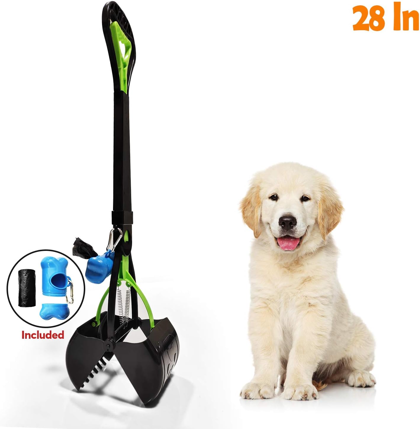28 Inch Long Handle Pet Pooper Scooper For Large Dog n Small Dogs
