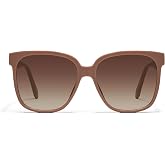 QUAY Wide Awake Oversized Square Sunglasses | Oversized Frame, UV Protection, Built-In Nose Pads, Case and Cloth for Morning-to-Night, Travel and Daily Wear