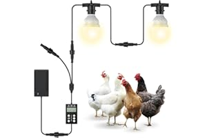 NEITRA Automatic LED Daylight Extender, Chicken Coop Light with Timer and Easy to Program, Provides Additional Light for Hens and Enhances Egg Production