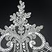 3 Yards Bling Paillette Lace Trims Sequins Embroidered Lace Trims for Bridal Accessories Supply 9inch (22cm) Wide White Color